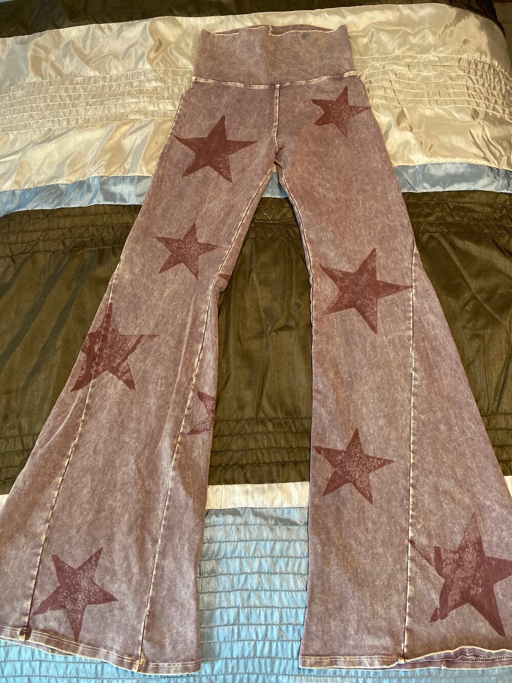 TParty mineral wash star flare leggings Size S